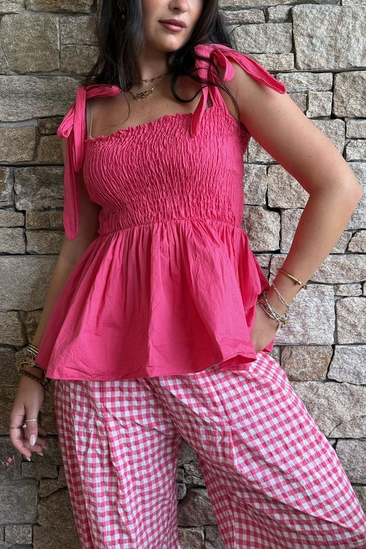 Paloma Bandeau Cami Miami Pink